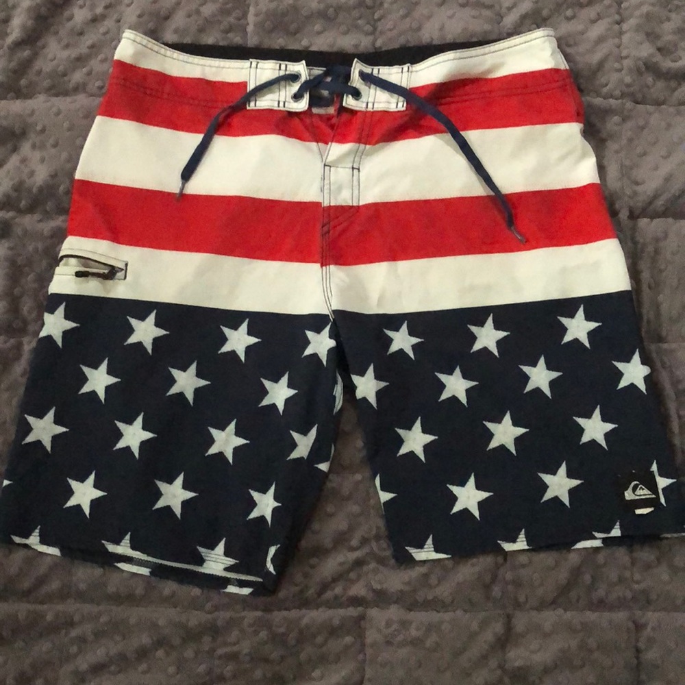 Quicksilver American flag board shorts